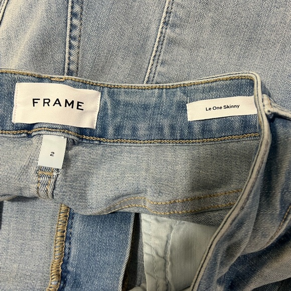 NWT Frame Blue Caspio Le One Skinny Mid-Rise Denim Jeans Size 2 US $218 - Picture 6 of 6